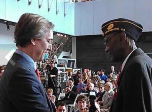 Lamore Carter receives the Legion of Honor Medal from French Consul General Jean-Claude Brunet.