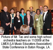 Picture of Mr. Tao and some high school orchestra teachers on 11/2009 at the LMEA (LA Music Educators Association) State Conference in Baton Rouge, LA.