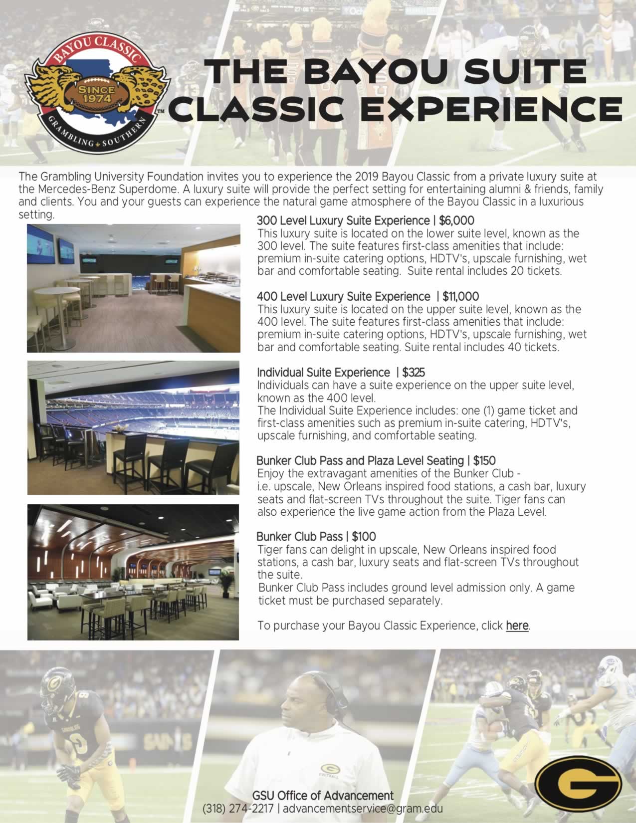 Bayou Suite Classic Experience 2019
