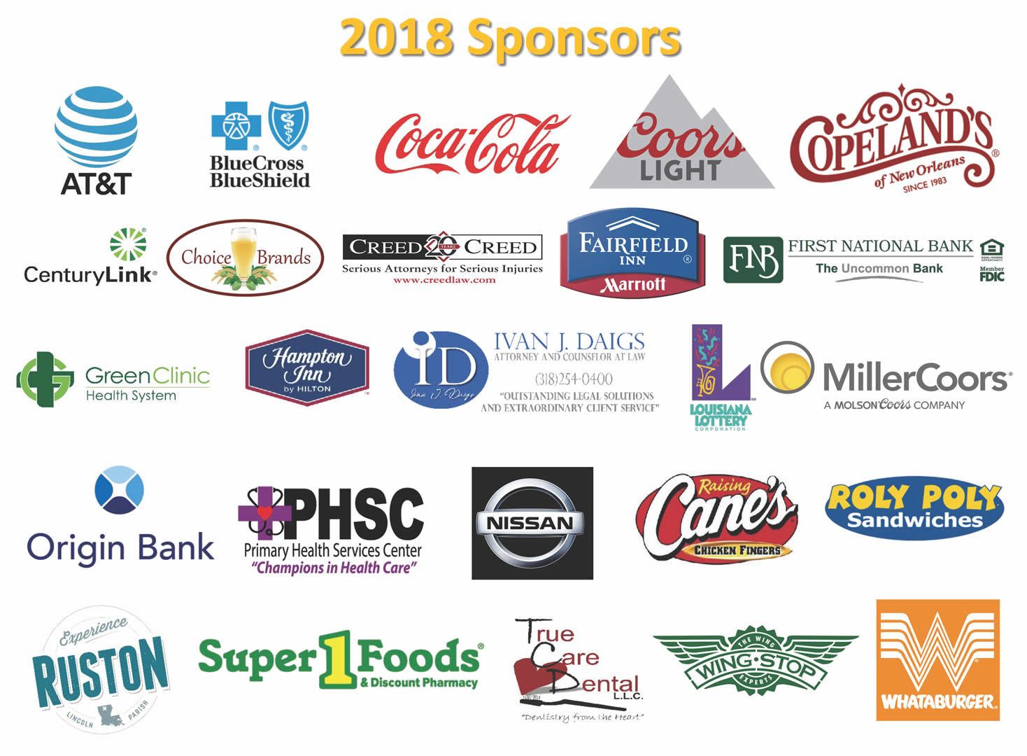 2018 Sponsors - Logos