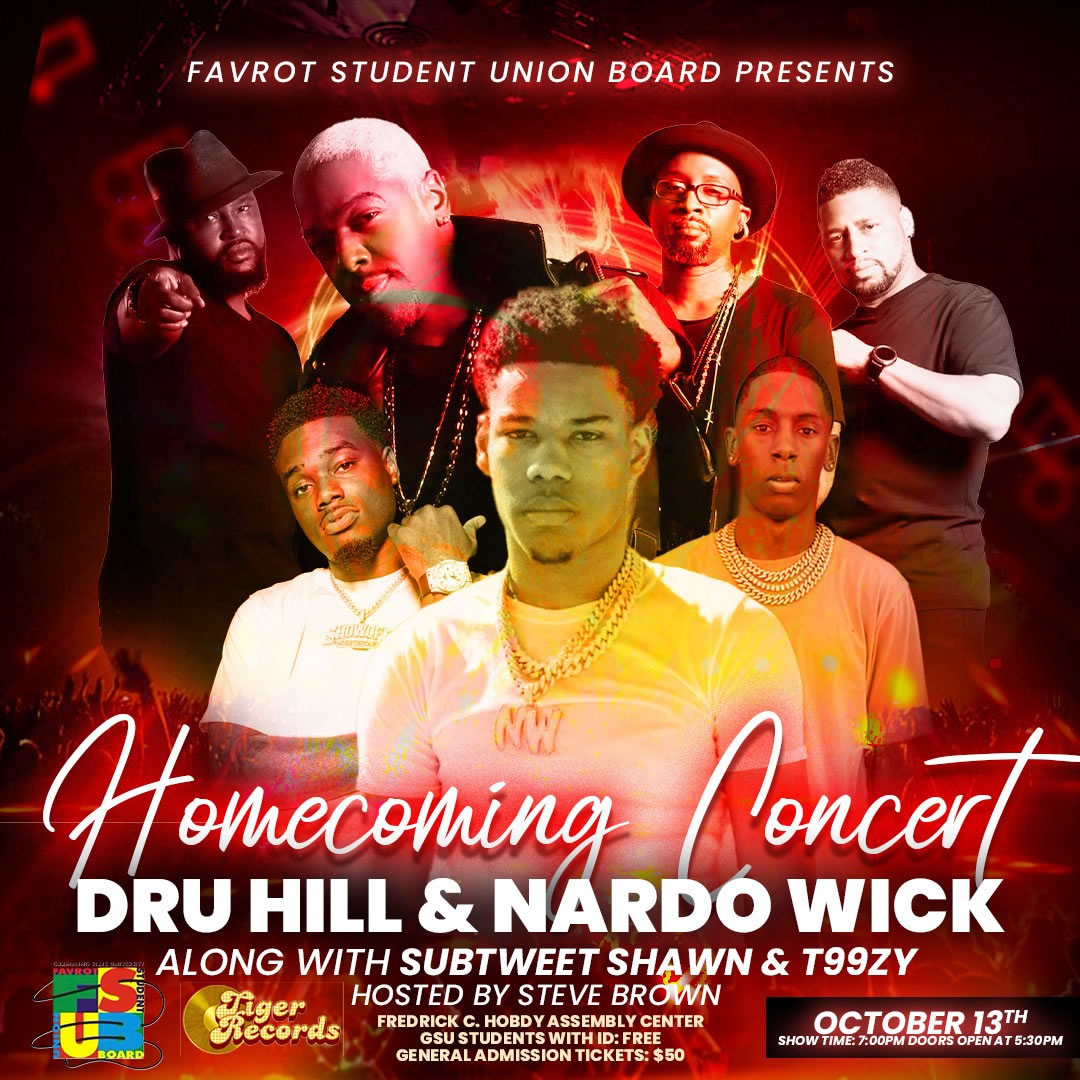 Homecoming Concert, Fredrick C. Hobdy Assembly Center - Fri. Oct 13, 7PM