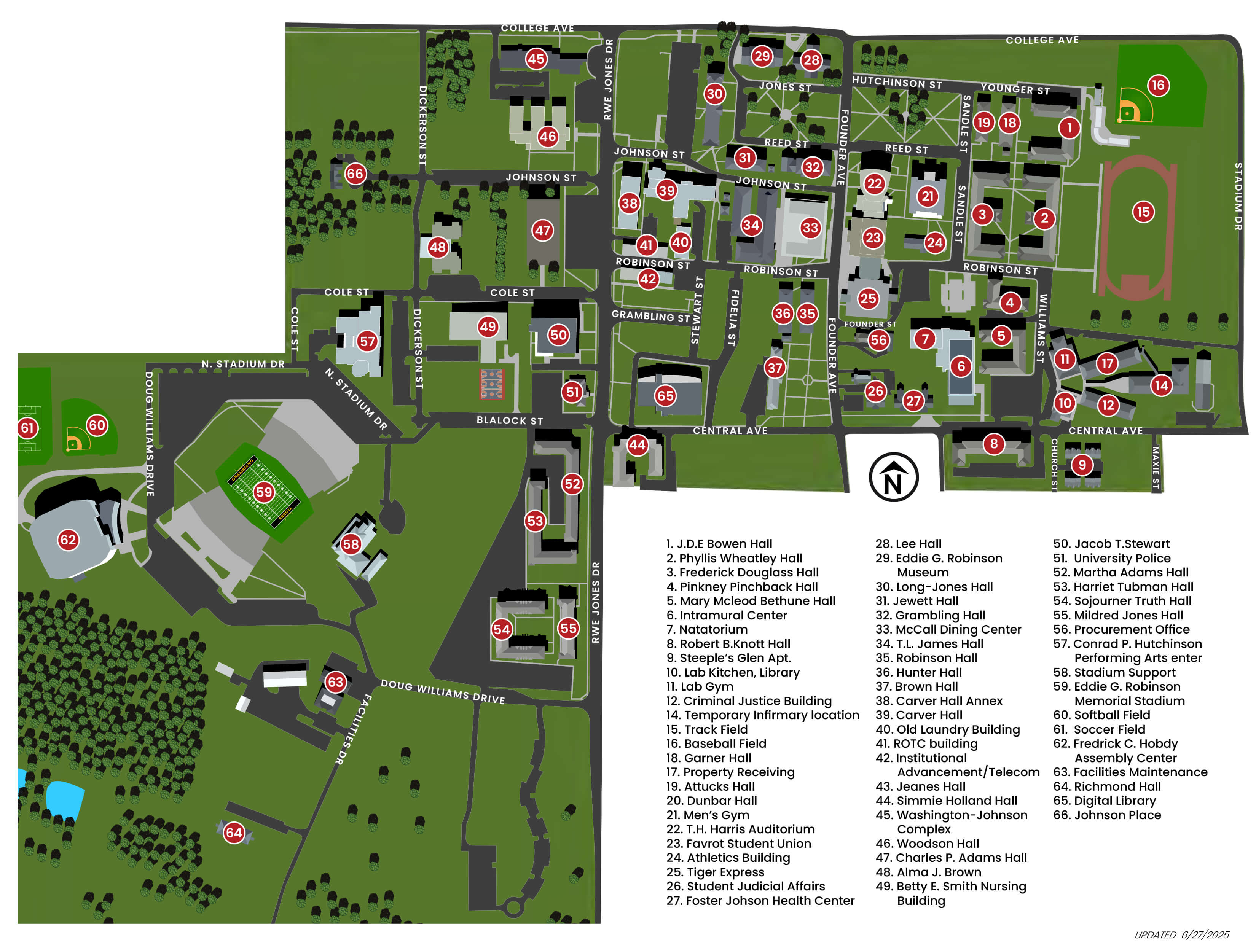 Grambling State Campus Map