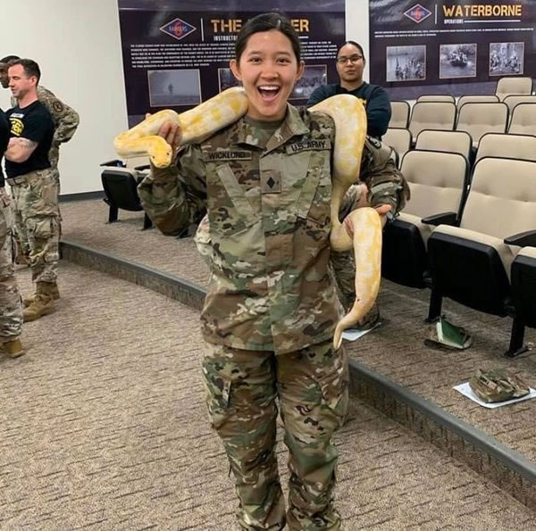 GSU ROTC snake photo GSU ROTC snake photo