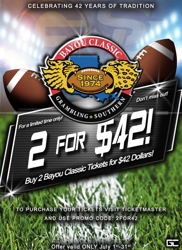 Tickets on Sale for 42nd Annual Bayou Classic Grambling State News