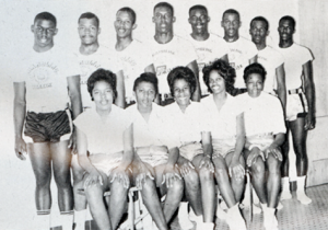 One of the GSU gymnastics groups that performed in the 1960s.