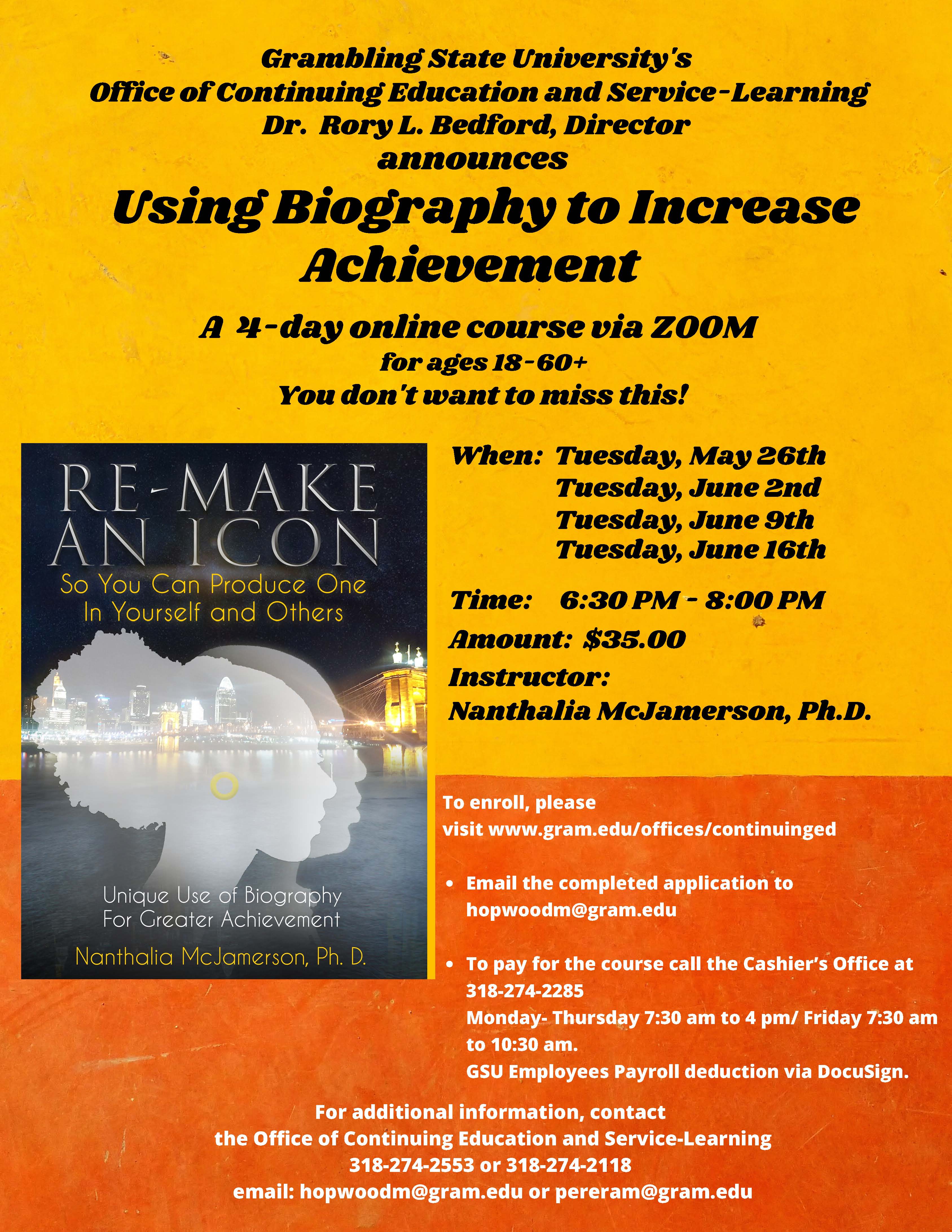 Continuing Ed Achievement Class Flyer