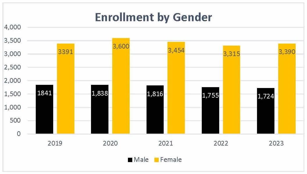 Enrollment By Race - Data Dashboard (Fall 2023)