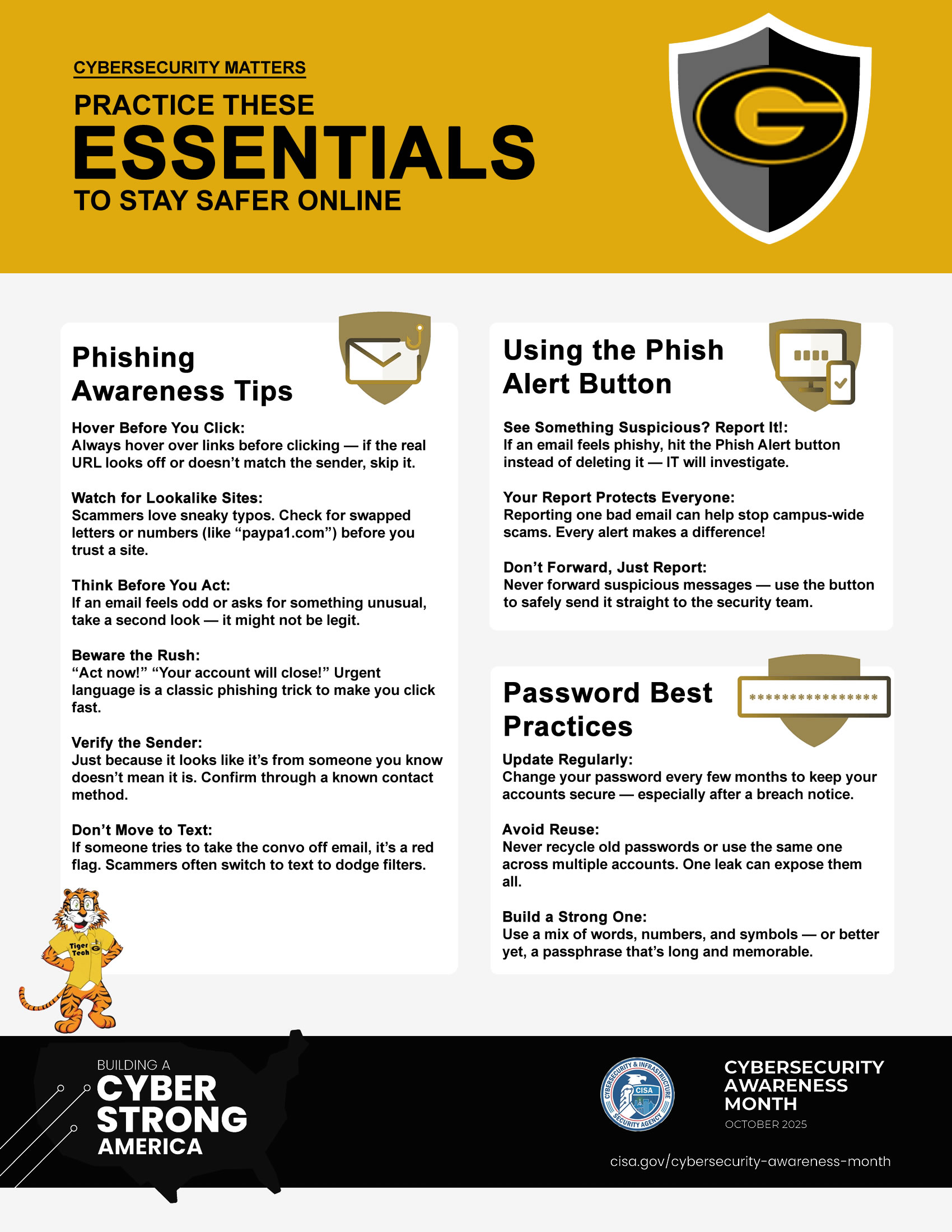 Cybersecurity Tips PDF Handout