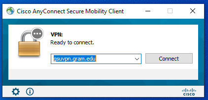 GSU VPN Access Image 4 - VPN Client Connection Window