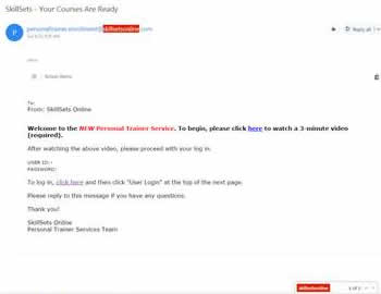 Skillsets Training Email Login Information