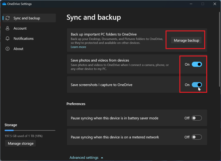 OneDrive Backup & Sync (Windows 11)