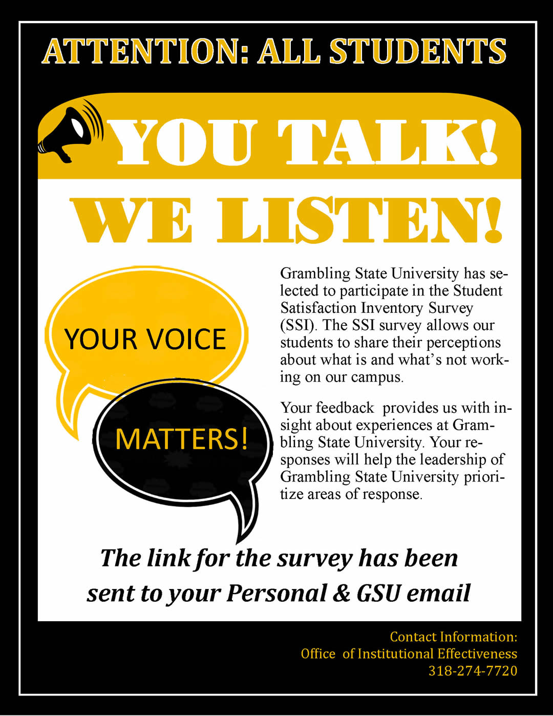 Student Satisfaction Inventory Survey (SSI)