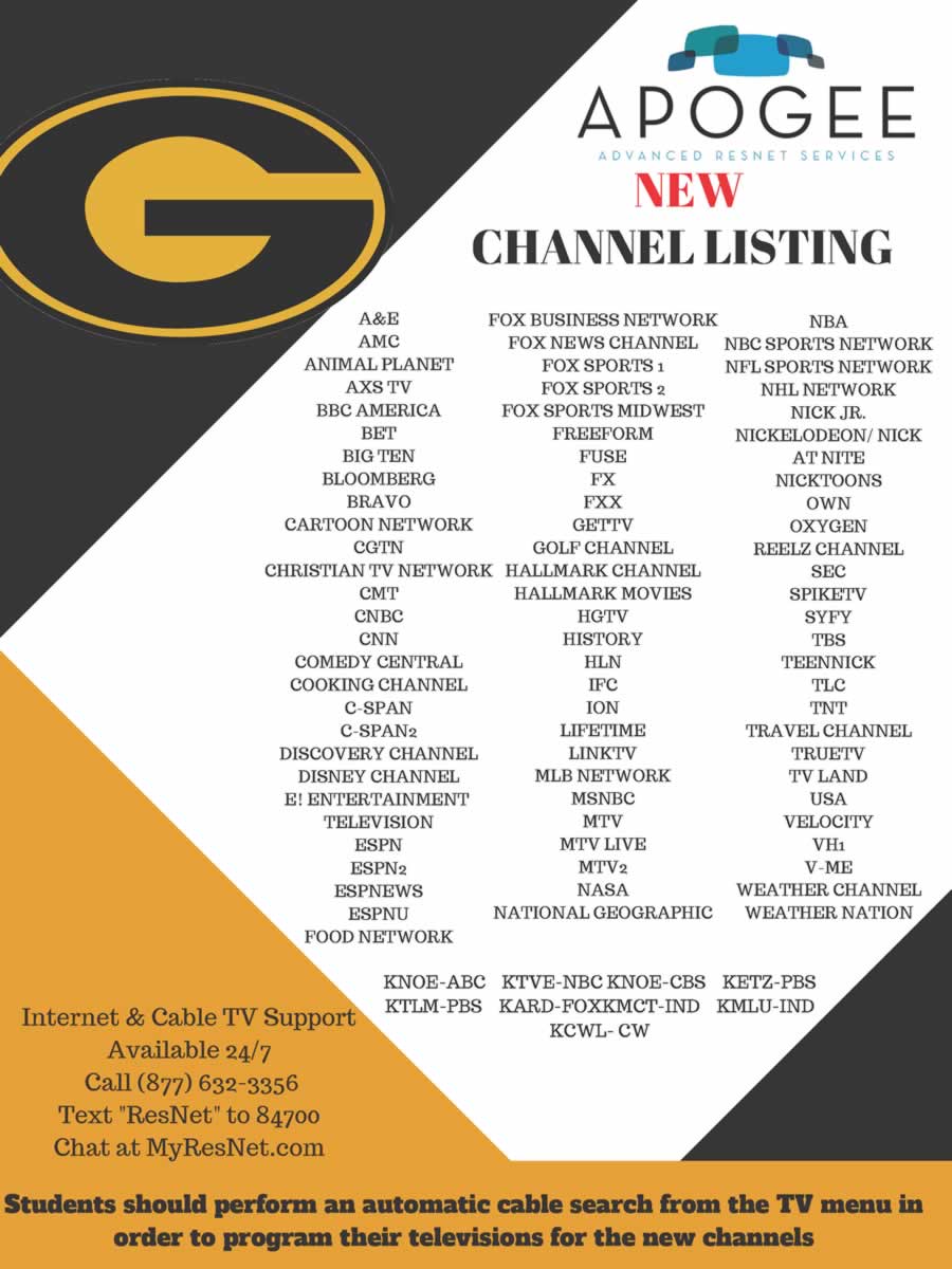 GSU Cable Chanels Flyer