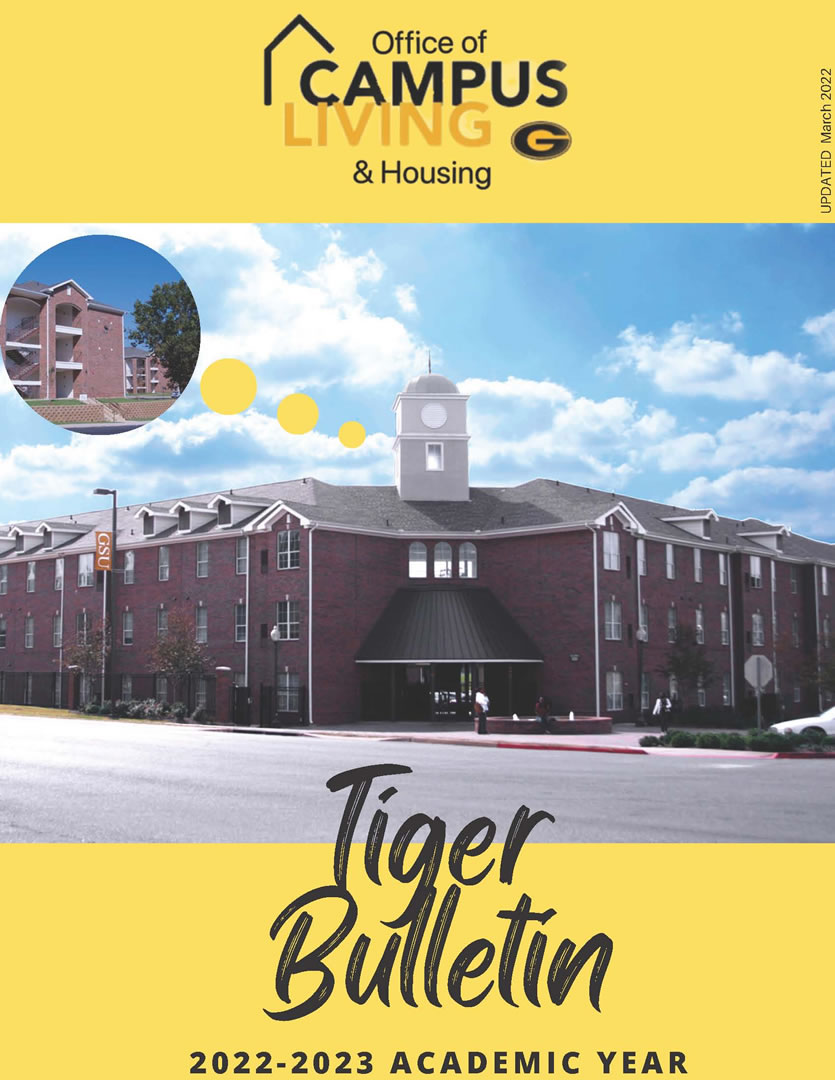 Fall/Spring 2022-23 GSU Campus Living - Tiger Bulletin PDF