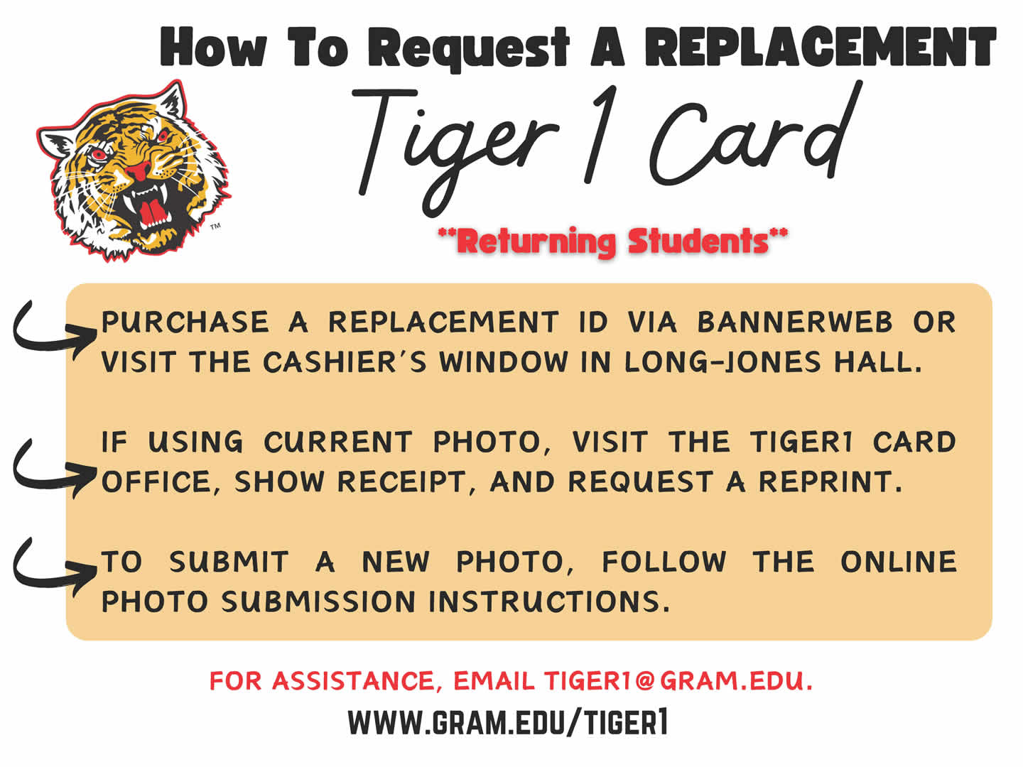 How to Request A Tiger1 Card - Students (Page 2) How to Request A Tiger1 Card - Students (Page 2)